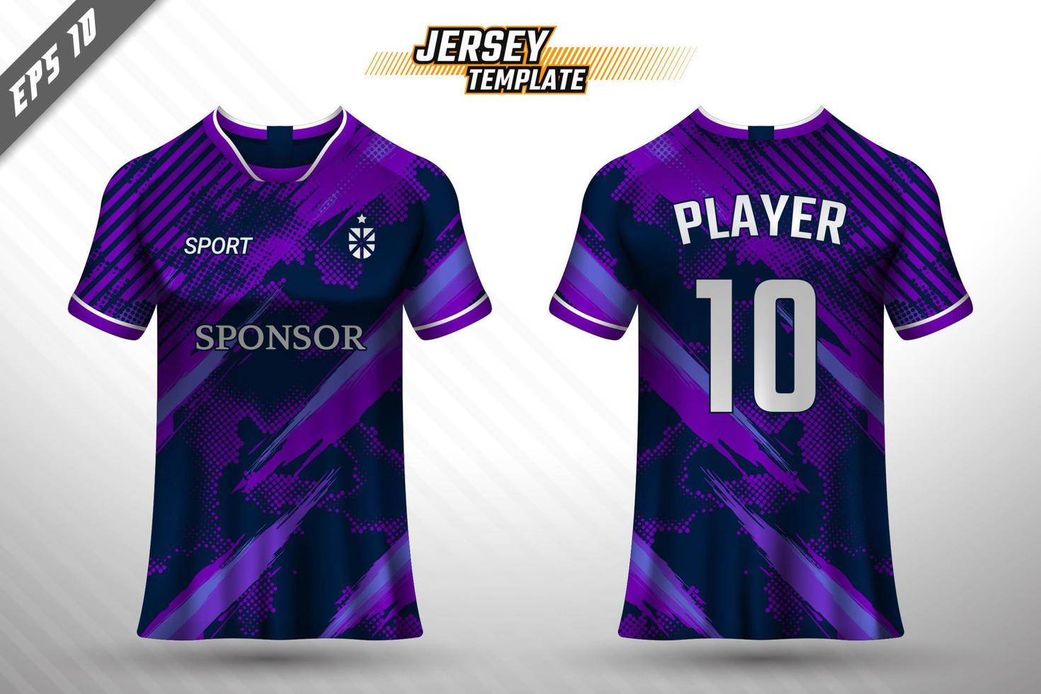 sport jersey en t-shirt sjabloon sport jersey ontwerp vector mockup.