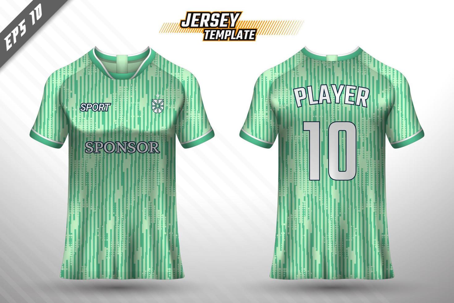 sport jersey en t-shirt sjabloon sport jersey ontwerp vector mockup.