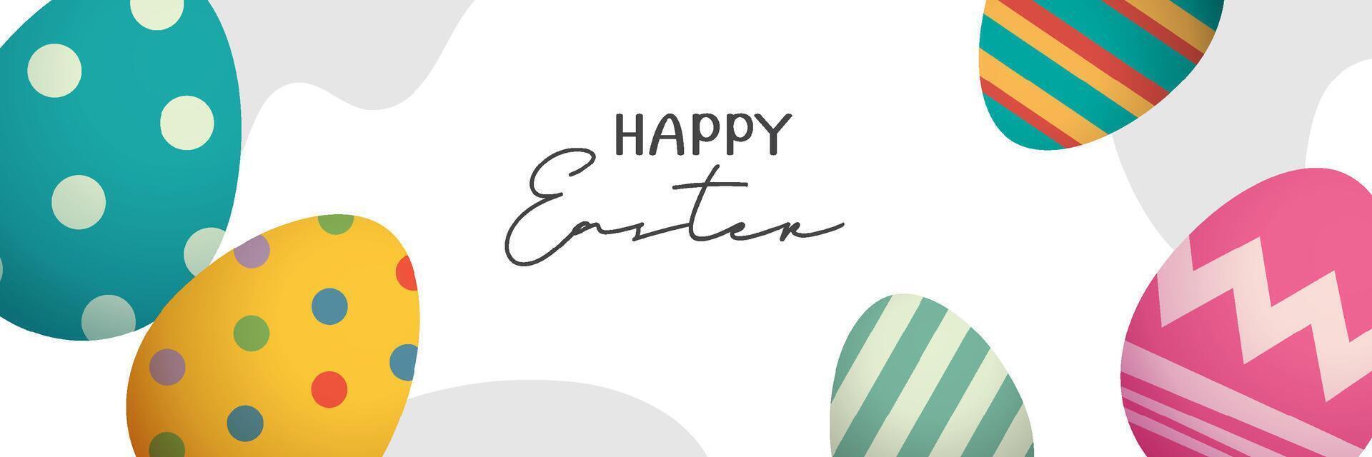 happy easter egg wenskaart achtergrond template.can worden gebruikt voor dekking, uitnodiging, advertentie, behang, flyers, posters, brochure. vector