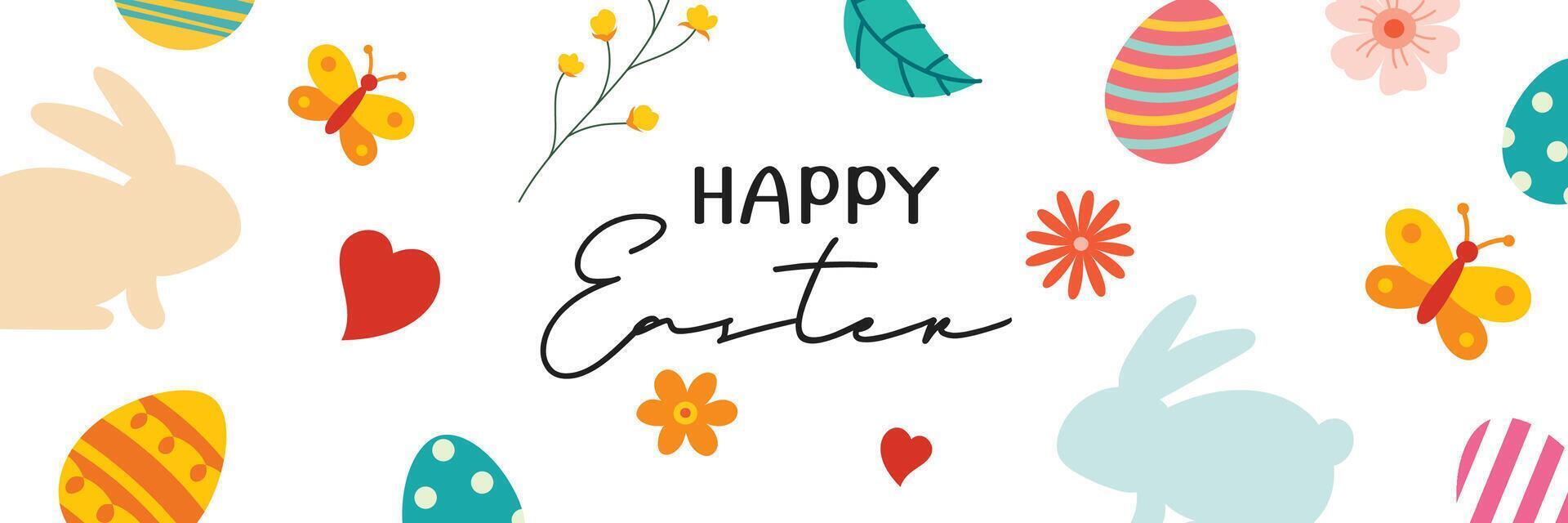 happy easter egg wenskaart achtergrond template.can worden gebruikt voor dekking, uitnodiging, advertentie, behang, flyers, posters, brochure. vector