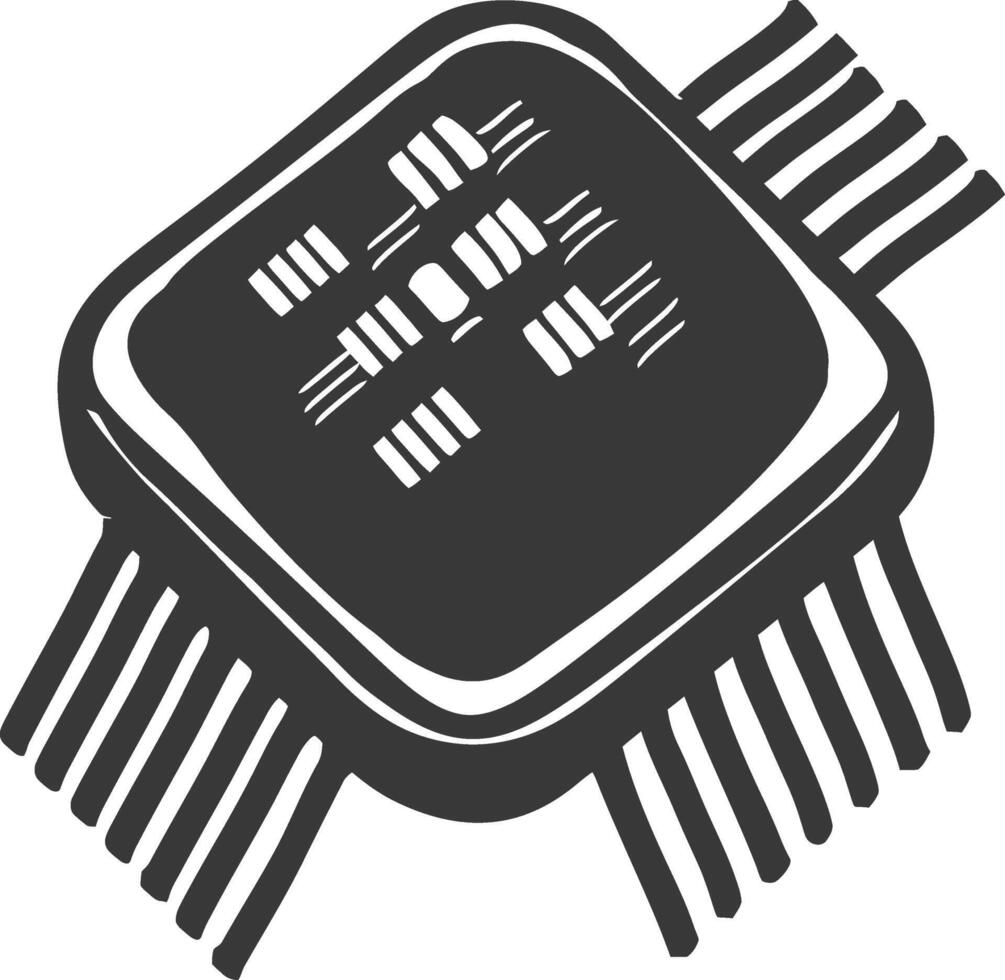 ai gegenereerd silhouet condensator single elektronisch bestanddeel zwart kleur enkel en alleen vector