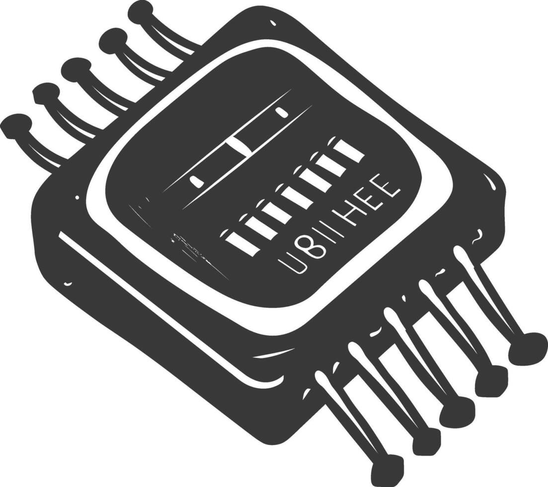 ai gegenereerd silhouet condensator single elektronisch bestanddeel zwart kleur enkel en alleen vector