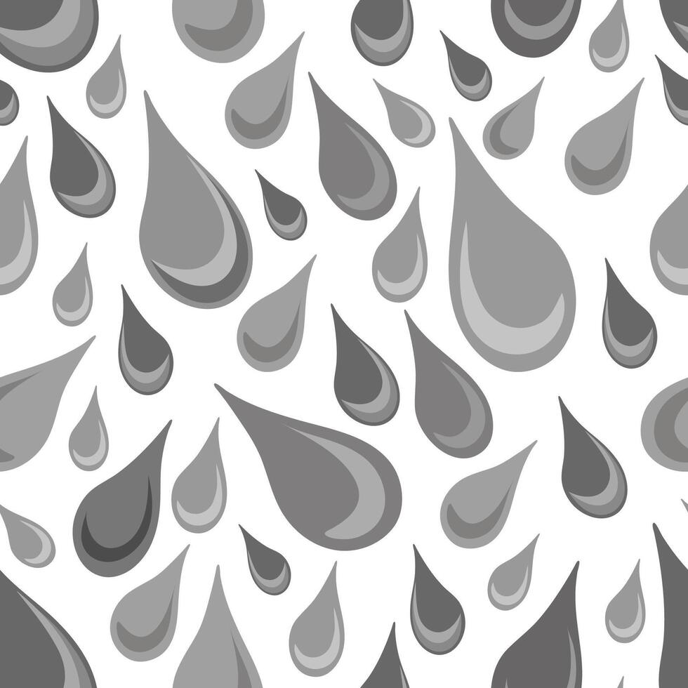 onregelmatig formaat grijs schaduwrijk druppels strak geplaatst dichtbij samen over- wit achtergrond. elegant monochroom naadloos vector patroon voor het drukken of gebruik in grafisch ontwerp projecten.