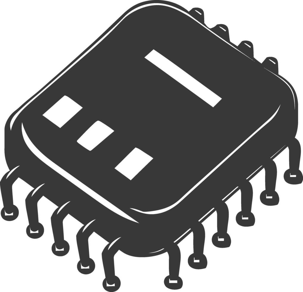 ai gegenereerd silhouet condensator single elektronisch bestanddeel zwart kleur enkel en alleen vector