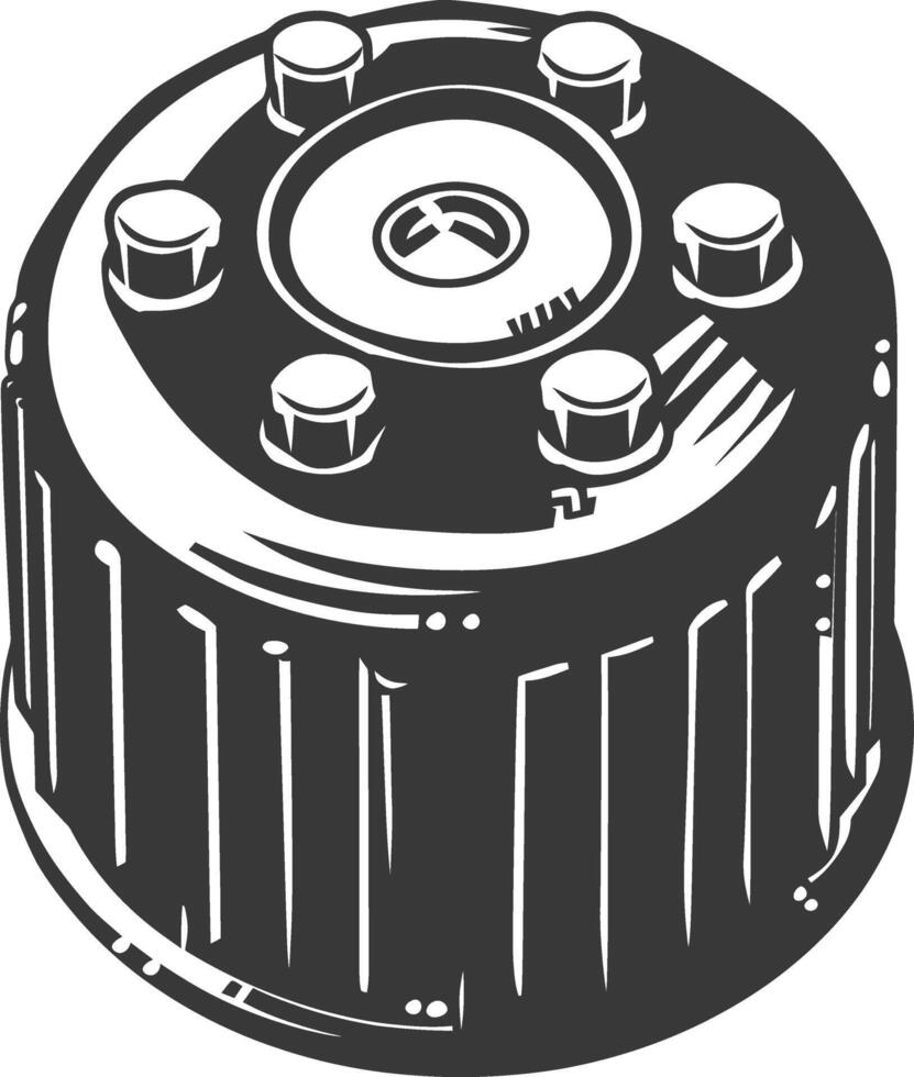 ai gegenereerd silhouet condensator single elektronisch bestanddeel zwart kleur enkel en alleen vector