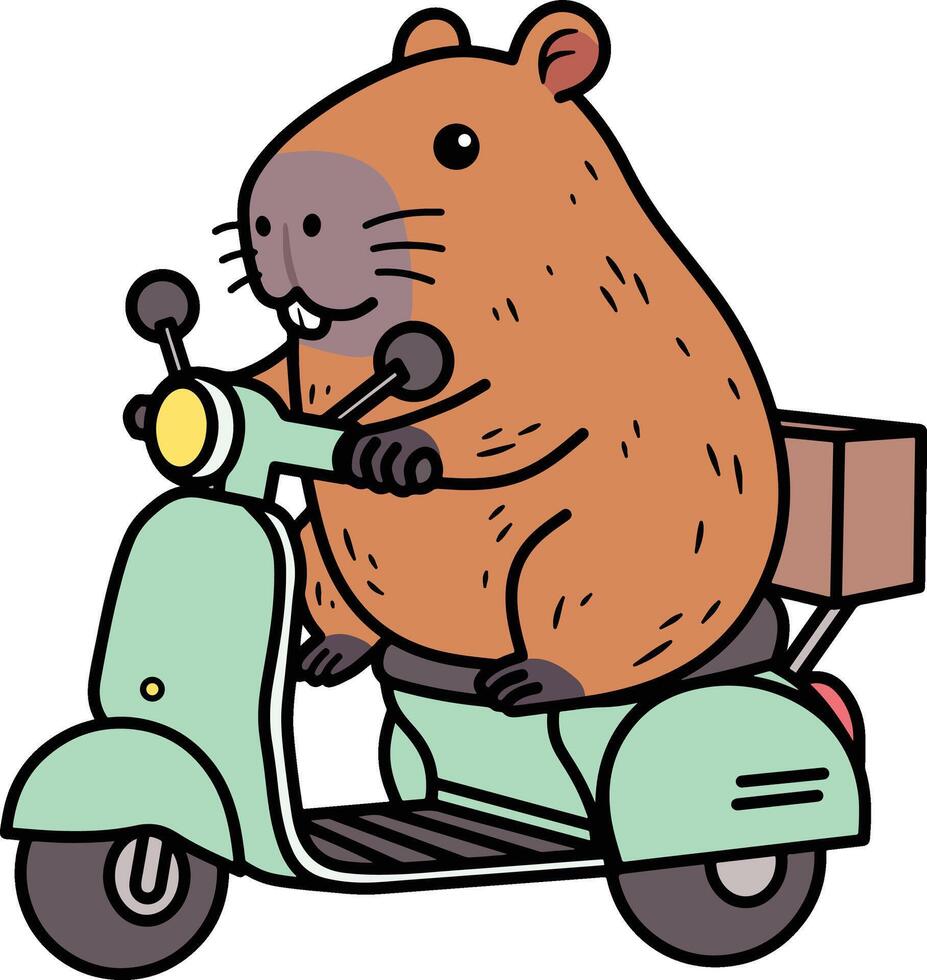 schattig capibara tekenfilm vector