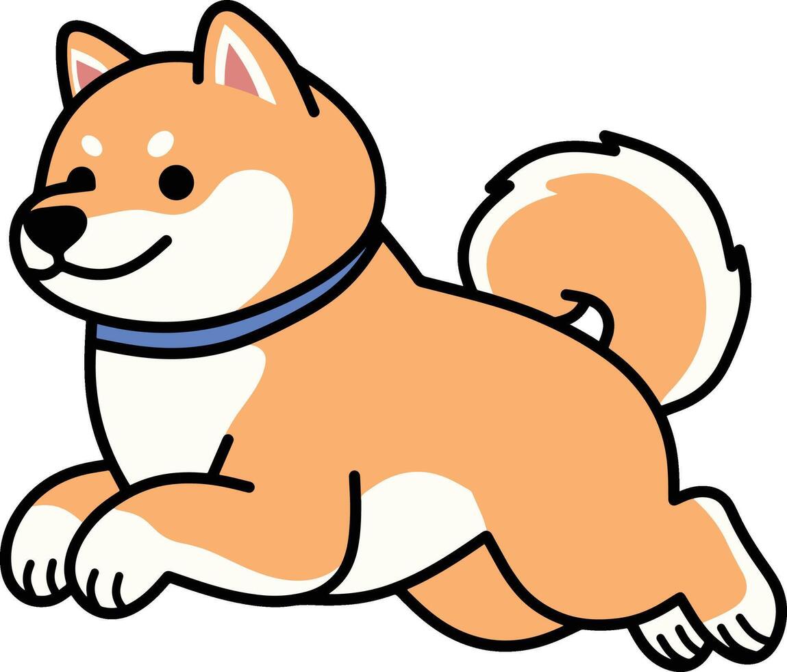 shiba inu hond yoga houding vector