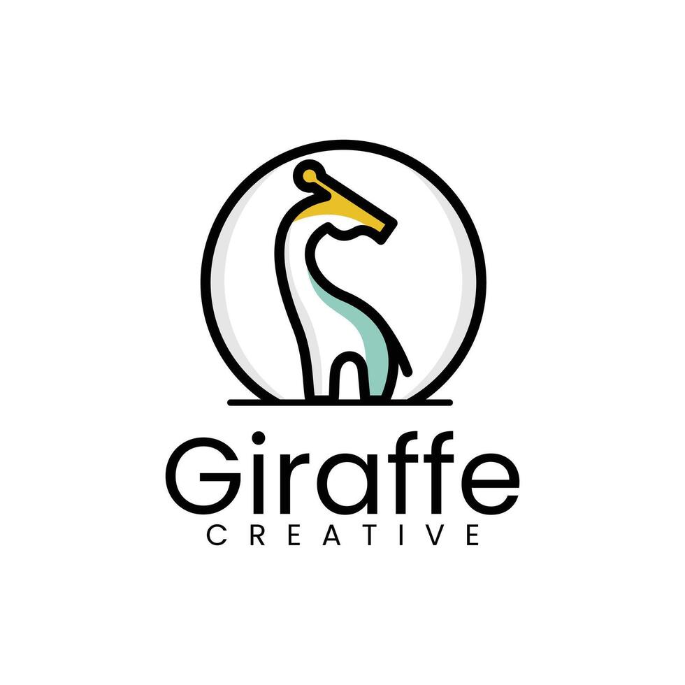 giraffe logo ontwerp vector
