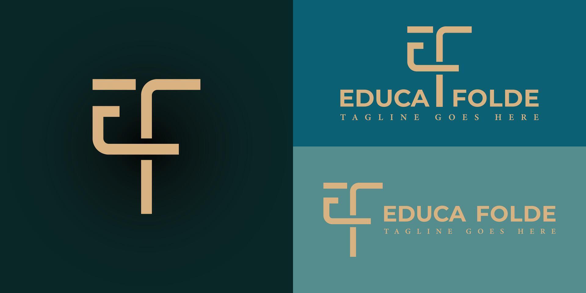 abstract de eerste brief ef of fe in goud kleur geïsoleerd Aan meerdere achtergronden. eerste brief vgl of ef logo. monogram afgeronde stijl geïsoleerd Aan een wit achtergrond voor de leerzaam logo ontwerp vector