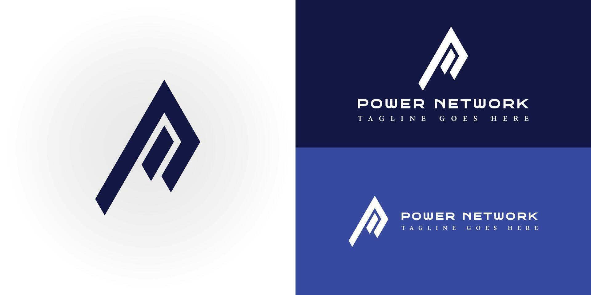 abstract alfabet pn of np eerste brief monogram logo vector illustratie in blauw kleur geïsoleerd Aan meerdere achtergronden. abstract brief pn logo toegepast voor internet en technologie netwerk logo