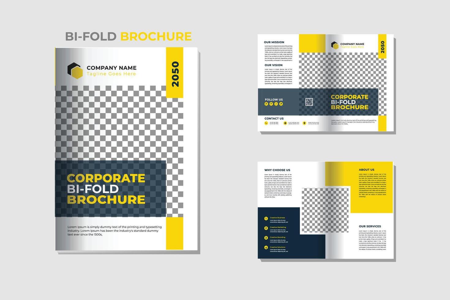 zakelijke tweevoudige brochure ontwerpsjabloon vector