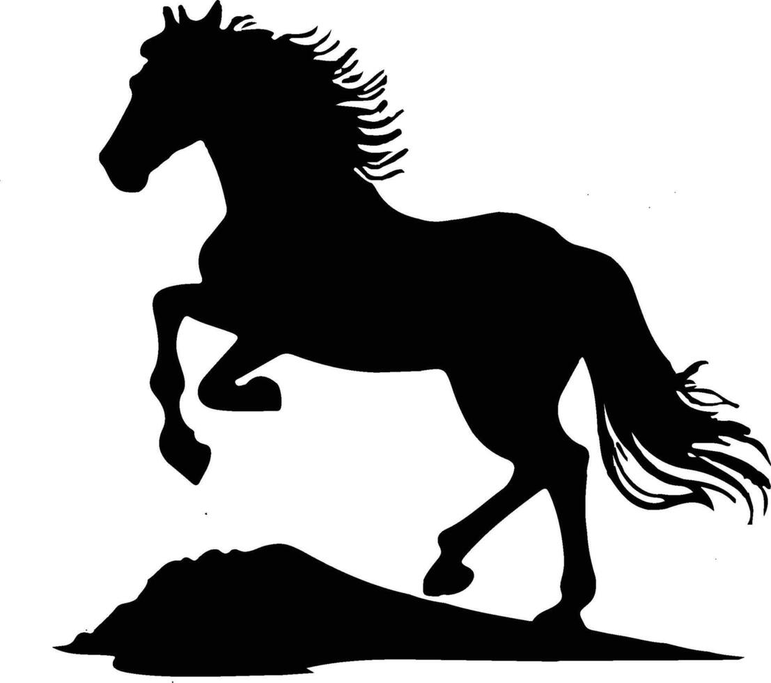 reeks van paard silhouet dier reeks geïsoleerd Aan wit achtergrond. zwart paarden grafisch element vector illustratie