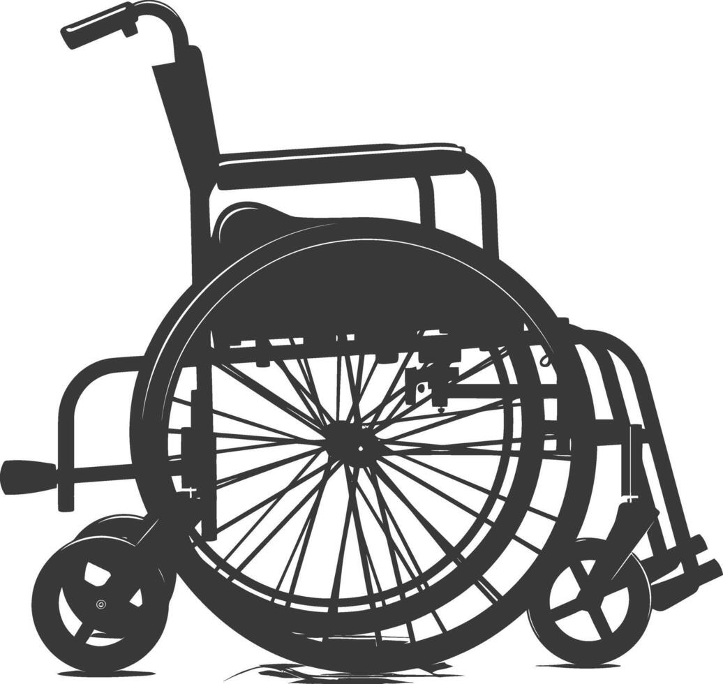 ai gegenereerd silhouet rolstoel zwart kleur enkel en alleen vector