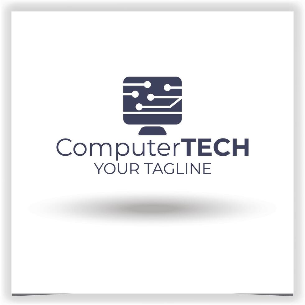 vector computer bedrijf logo ontwerp sjabloon