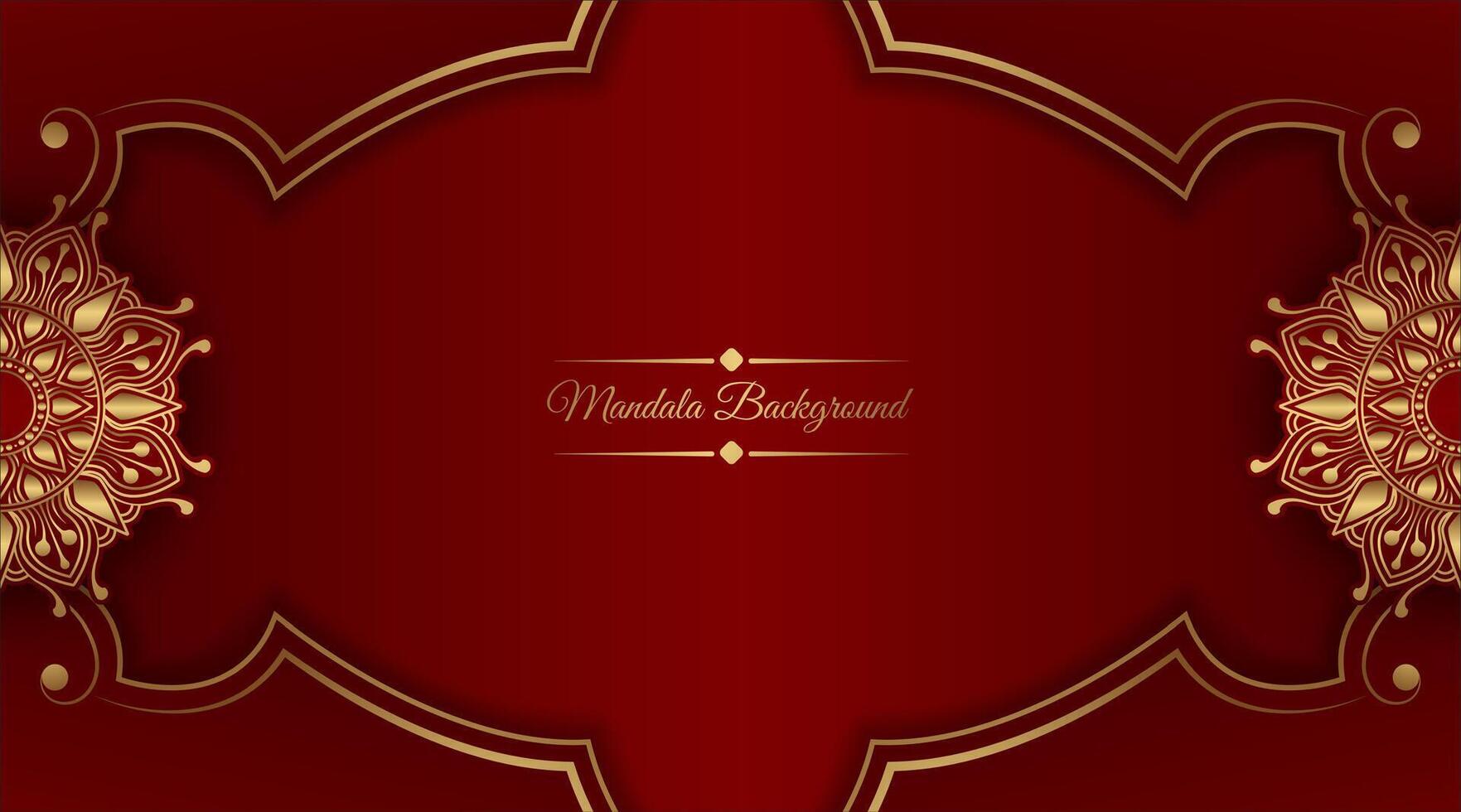 luxe achtergrond met gouden mandala ornament vector