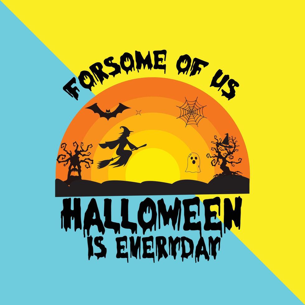 heksen zijn gek retro halloween t-shirtontwerp vector