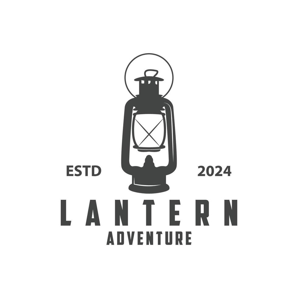 lantaarn logo ontwerp straat lamp oud klassiek wijnoogst minimalistische illustratie sjabloon vector