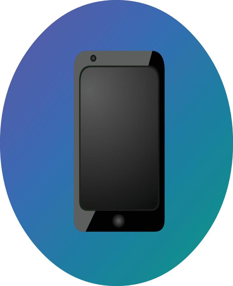 mobiel vectorpictogram. zwart symbool geïsoleerd op vlakke achtergrond vector