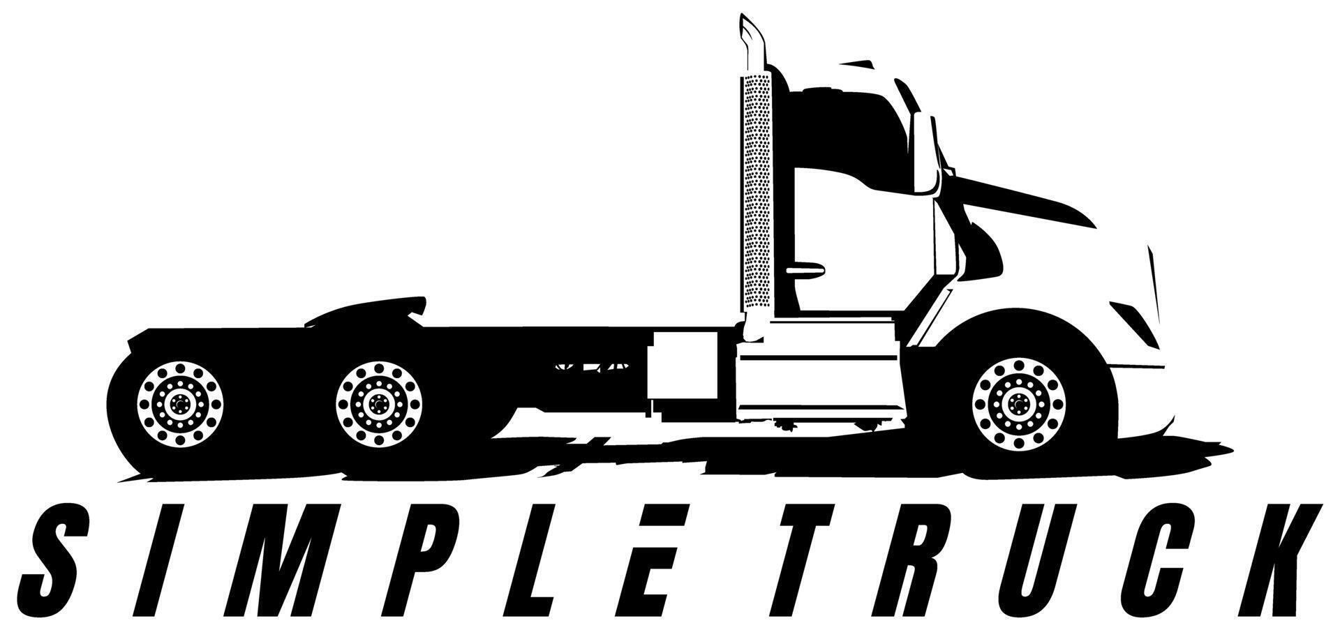 semi vrachtauto logo ontwerp vector kunst