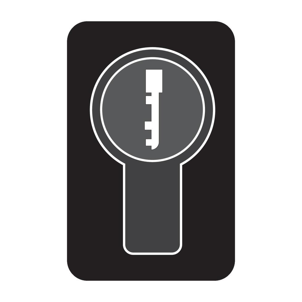 sleutel gat icoon logo vector ontwerp sjabloon