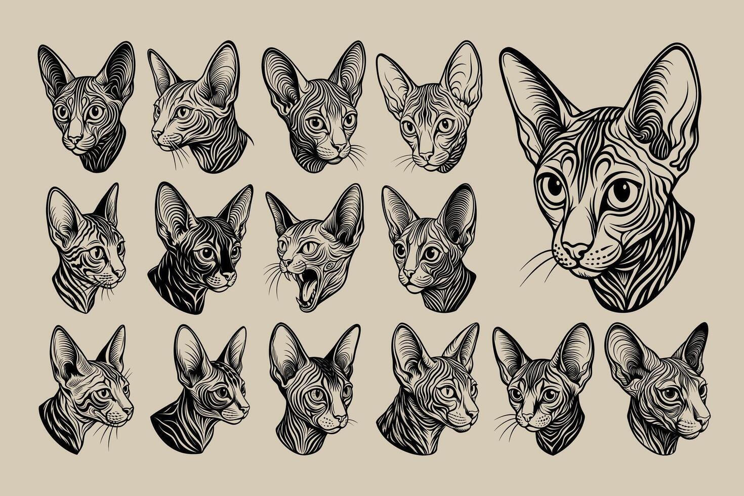 ai gegenereerd t-shirt illustratie van Cornish rex kat hoofd van kant ontwerp reeks vector