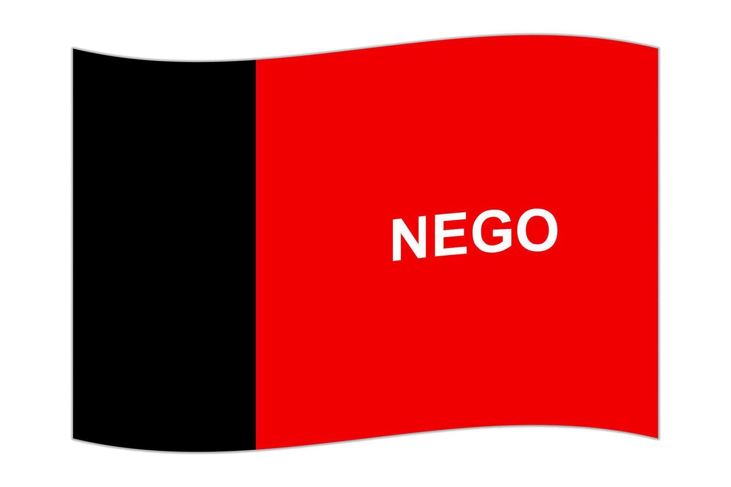 golvend vlag van paraïba. vector illustratie.