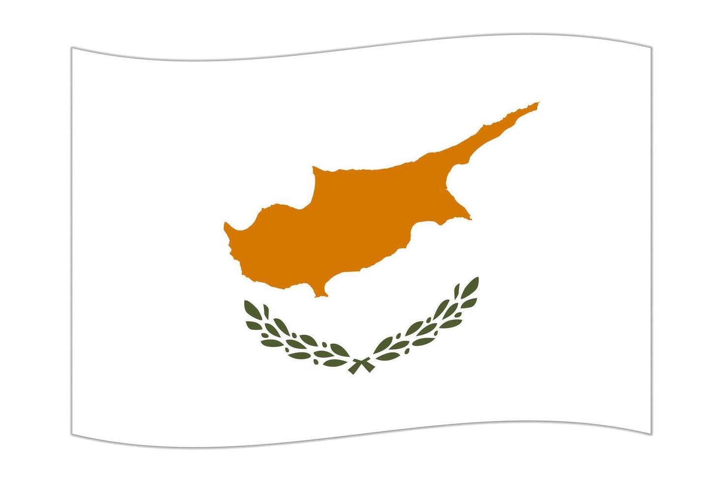 golvend vlag van de land Cyprus. vector illustratie.