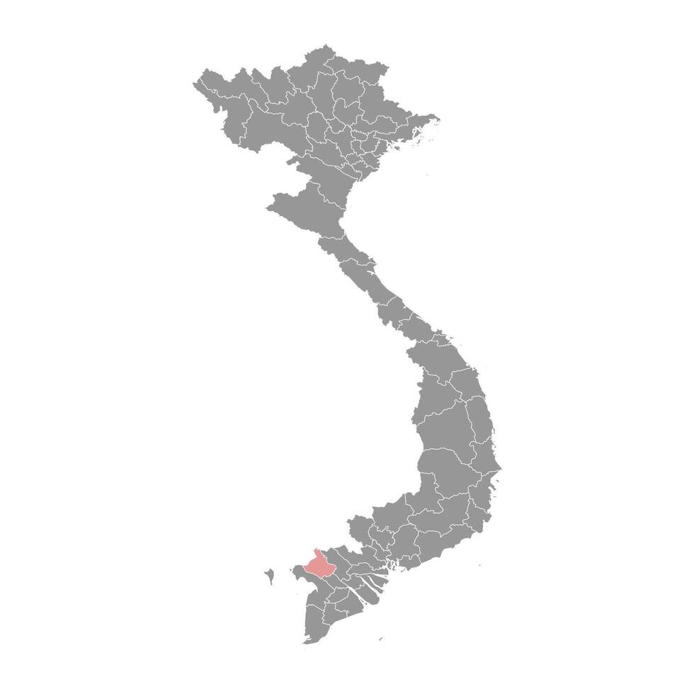 een Giang provincie kaart, administratief divisie van Vietnam. vector illustratie.