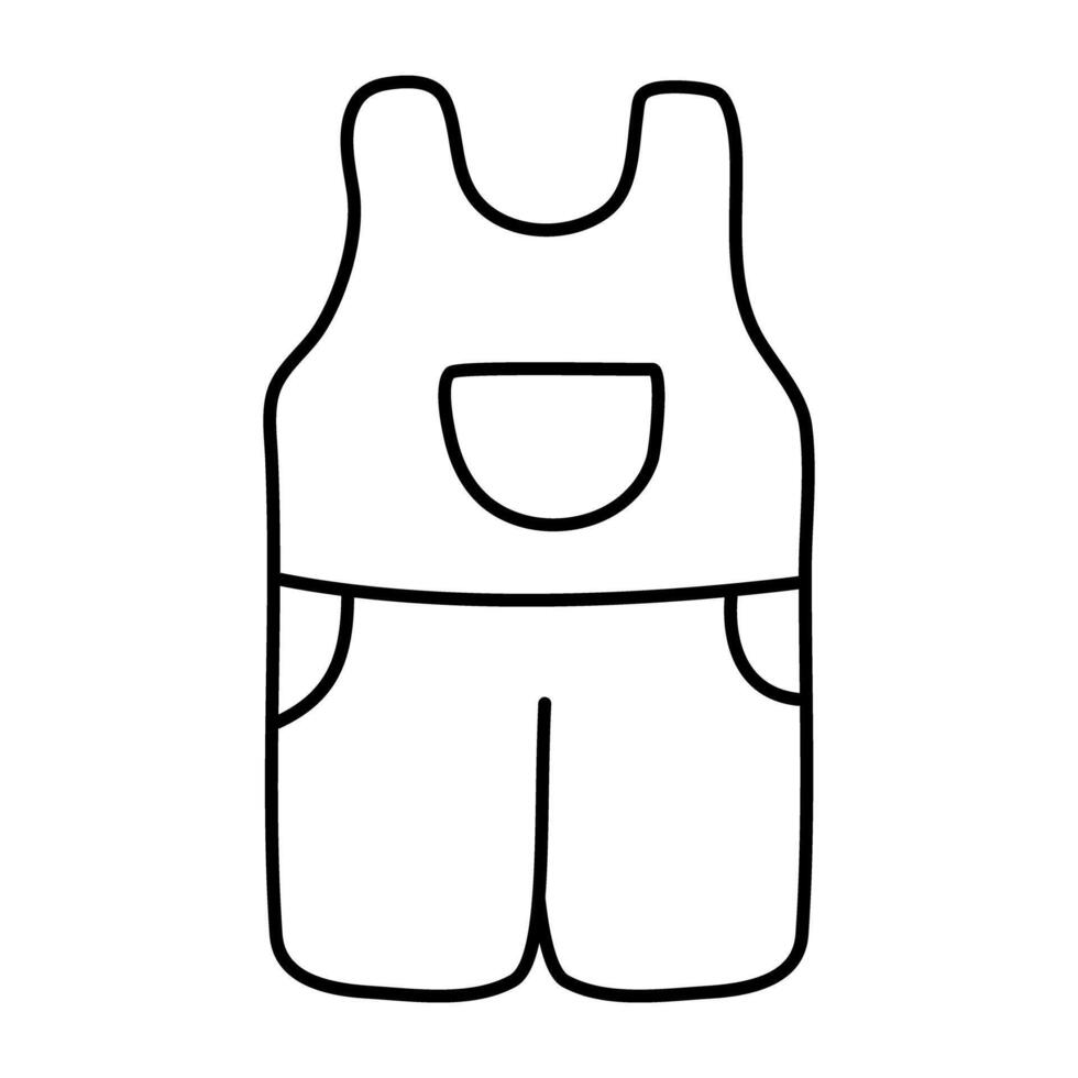 een icoon ontwerp van jumpsuit vector