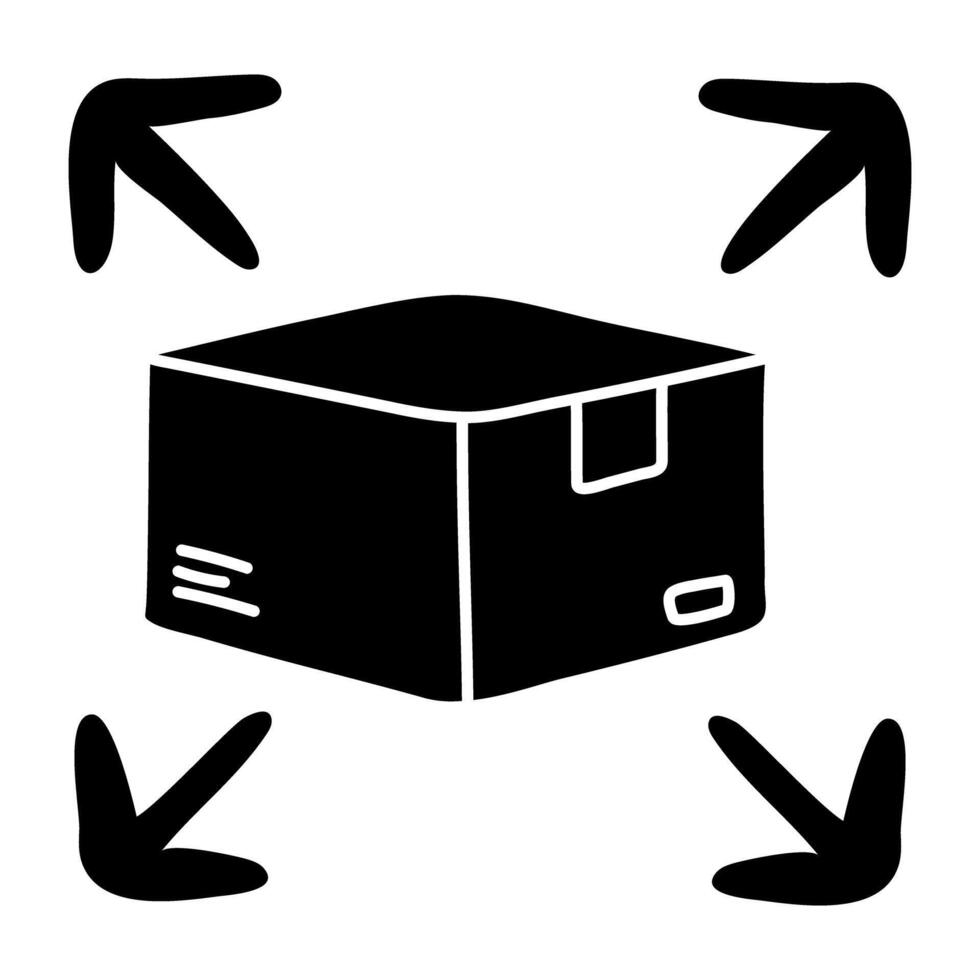 bewerkbare ontwerp icoon van pakket routebeschrijving vector