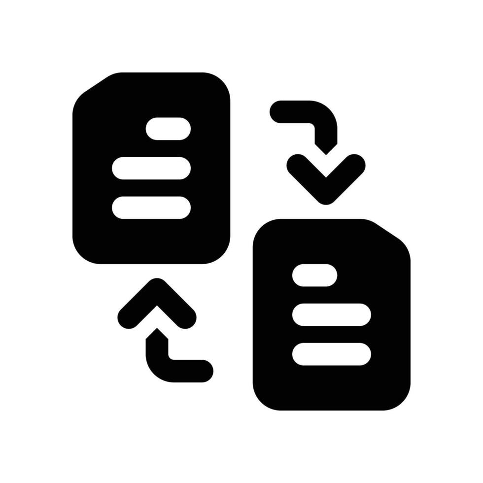 het dossier sharing icoon. vector glyph icoon voor uw website, mobiel, presentatie, en logo ontwerp.