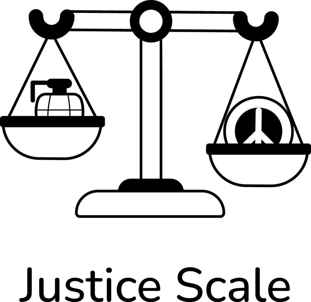 modieus gerechtigheid schaal vector