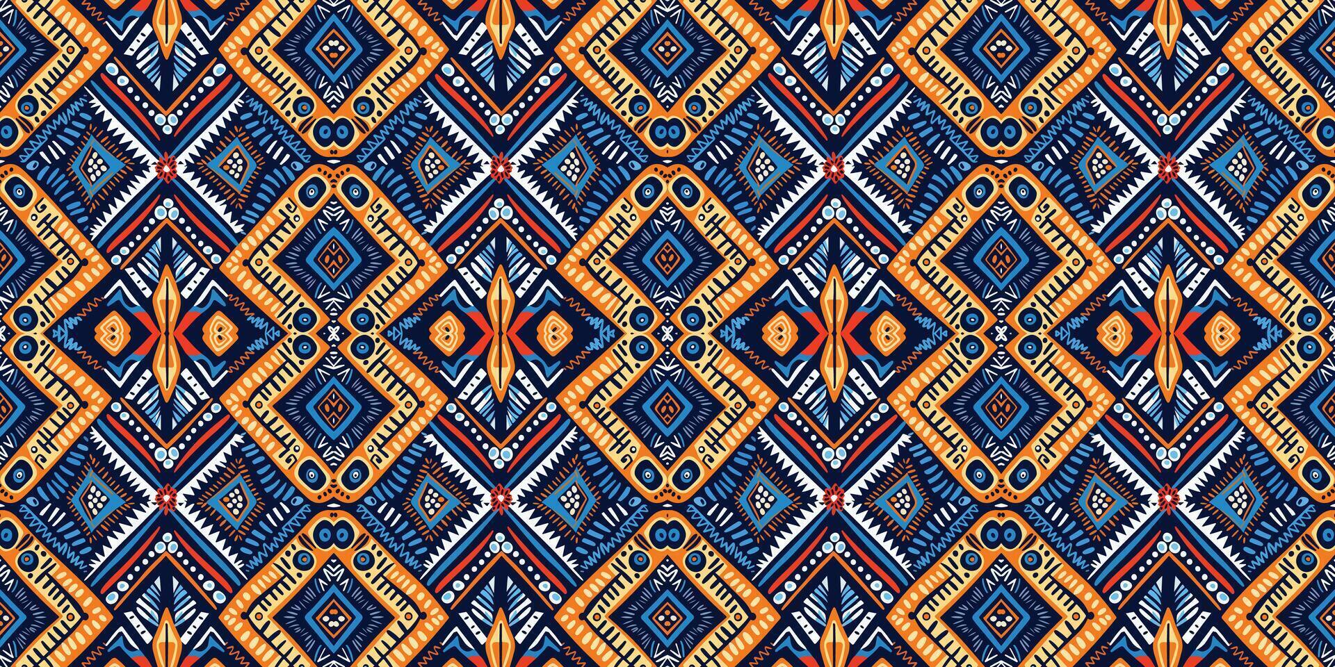 een naadloos patroon, meetkundig tribal patronen, meetkundig batik, ikat naadloos, aztec stijl , etnisch boho naadloos patroon, luxe decoratief textiel patroon., kleding stof, gordijn, tapijt, batik borduurwerk vector