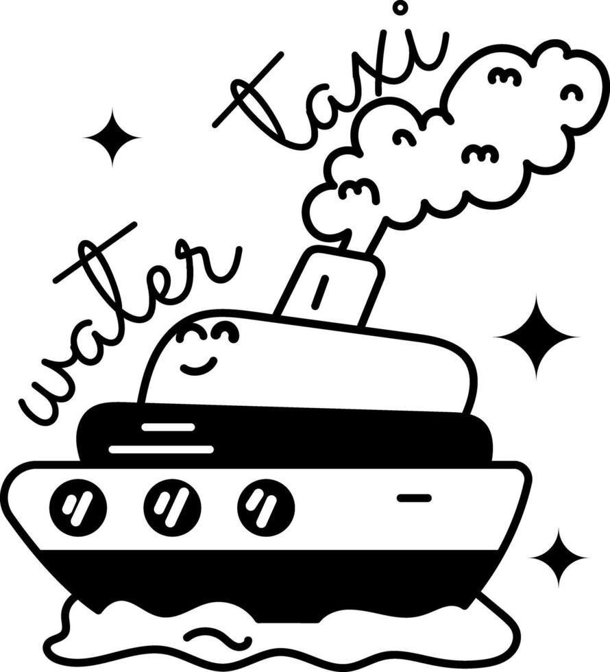modieus water taxi vector