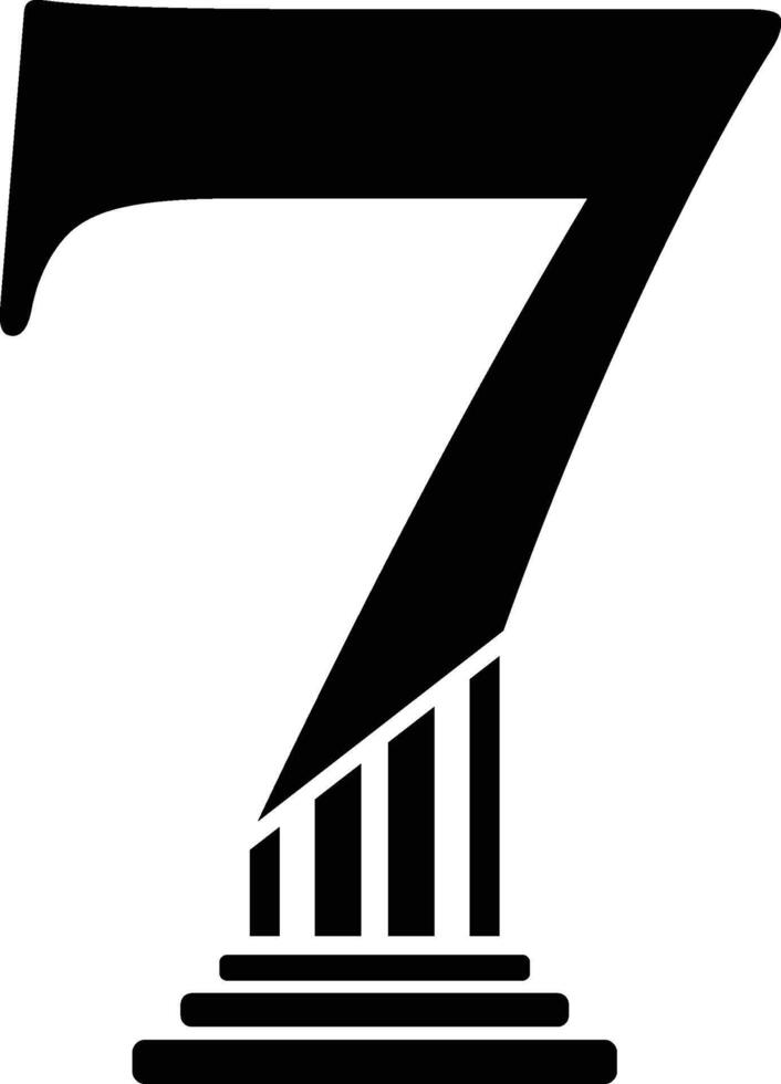 aantal 7 pijler wet logo vector