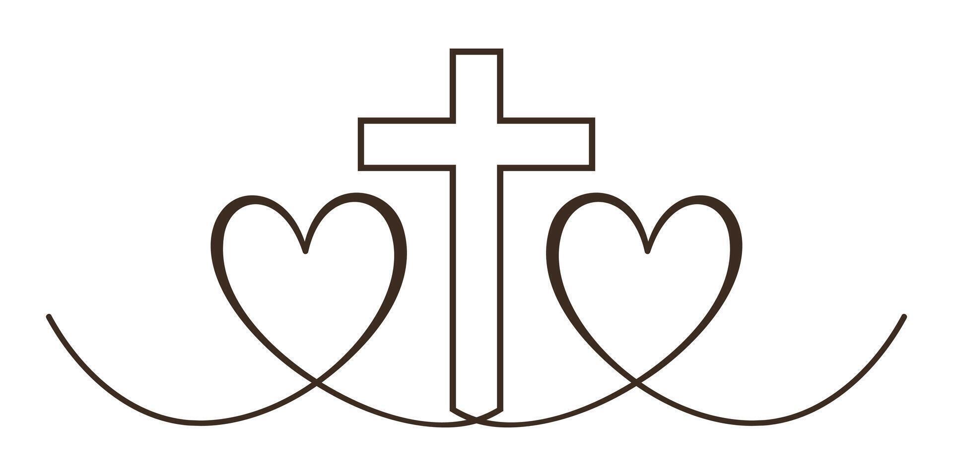 christen zwart kruis logo en icoon ontwerp voor mooi zo vrijdag vector