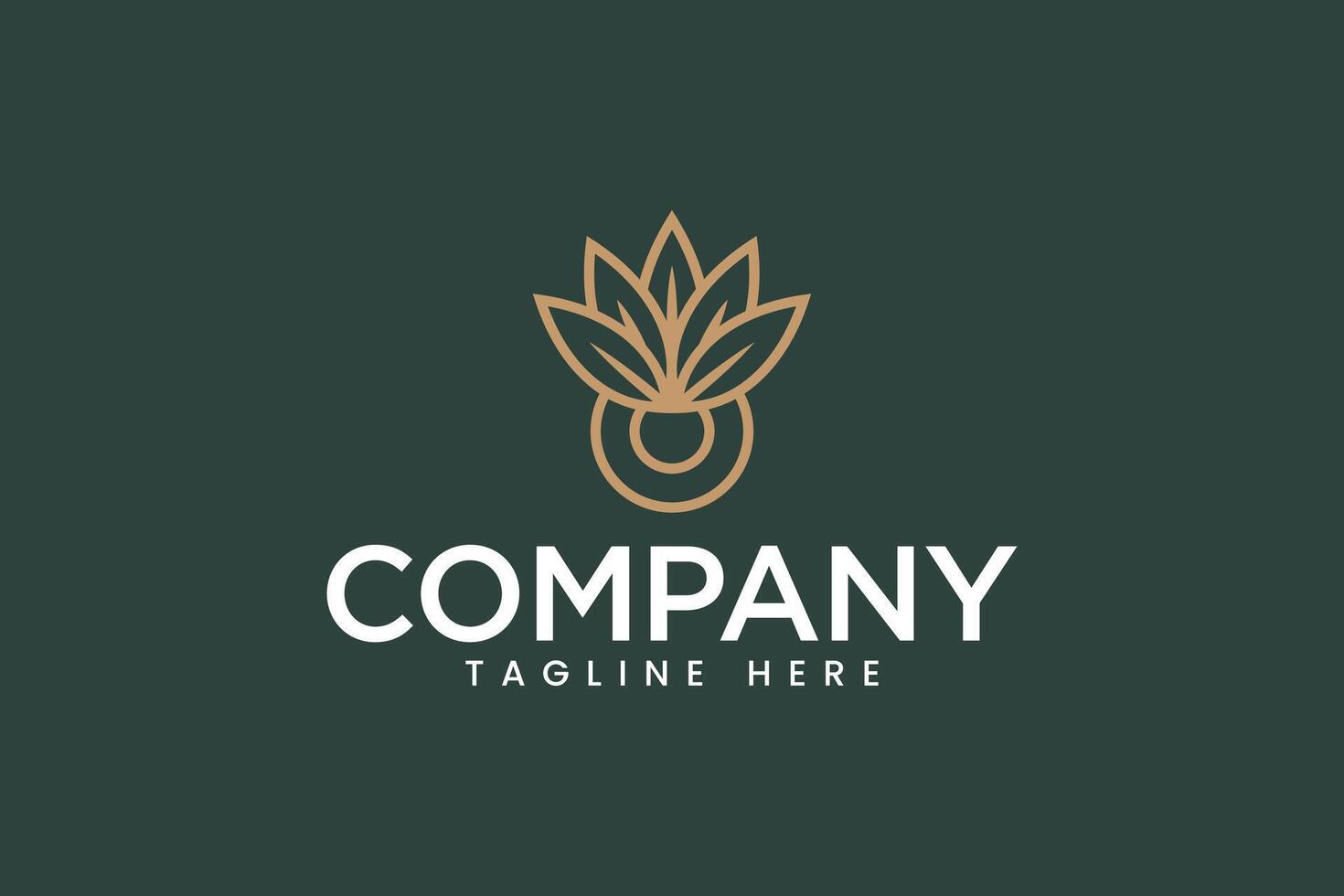 koning blad natuur fabriek logo voor boerderij en voedsel bedrijf etiket merk identiteit vector