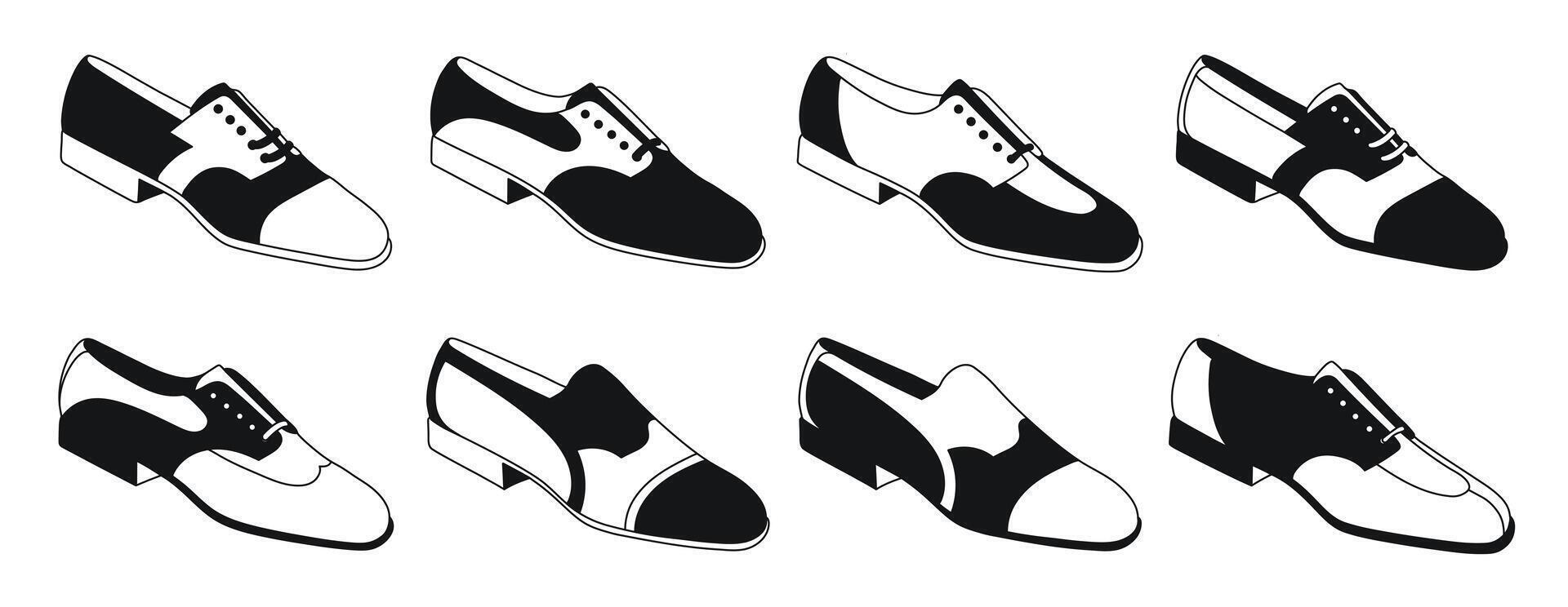 laag schoen model- schetsen, geïsoleerd vector