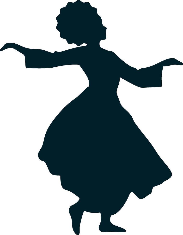 Afrika vrouw dansen silhouet vector