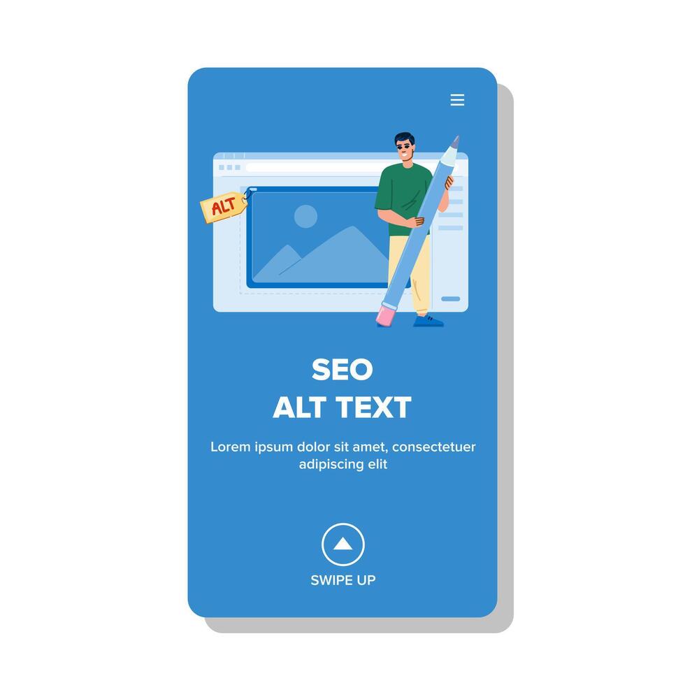 web seo alt tekst vector