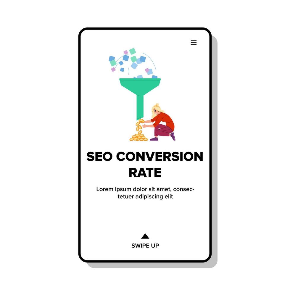 zoeken seo conversie tarief vector