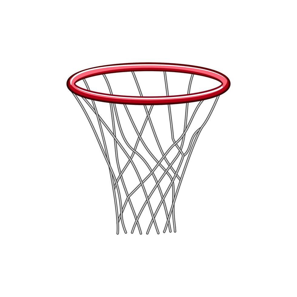 mand basketbal hoepel tekenfilm vector illustratie