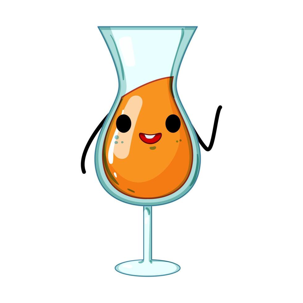 Frisdrank cocktail karakter tekenfilm vector illustratie