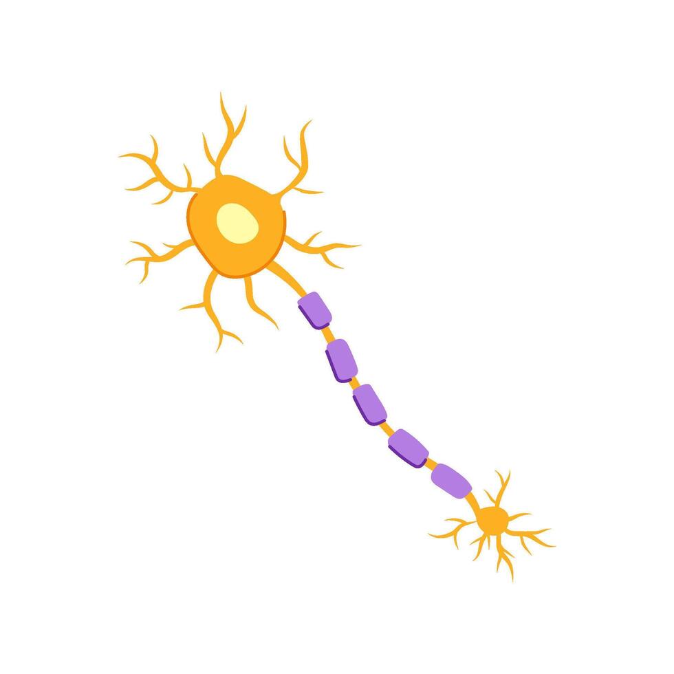 cel neuronen tekenfilm vector illustratie