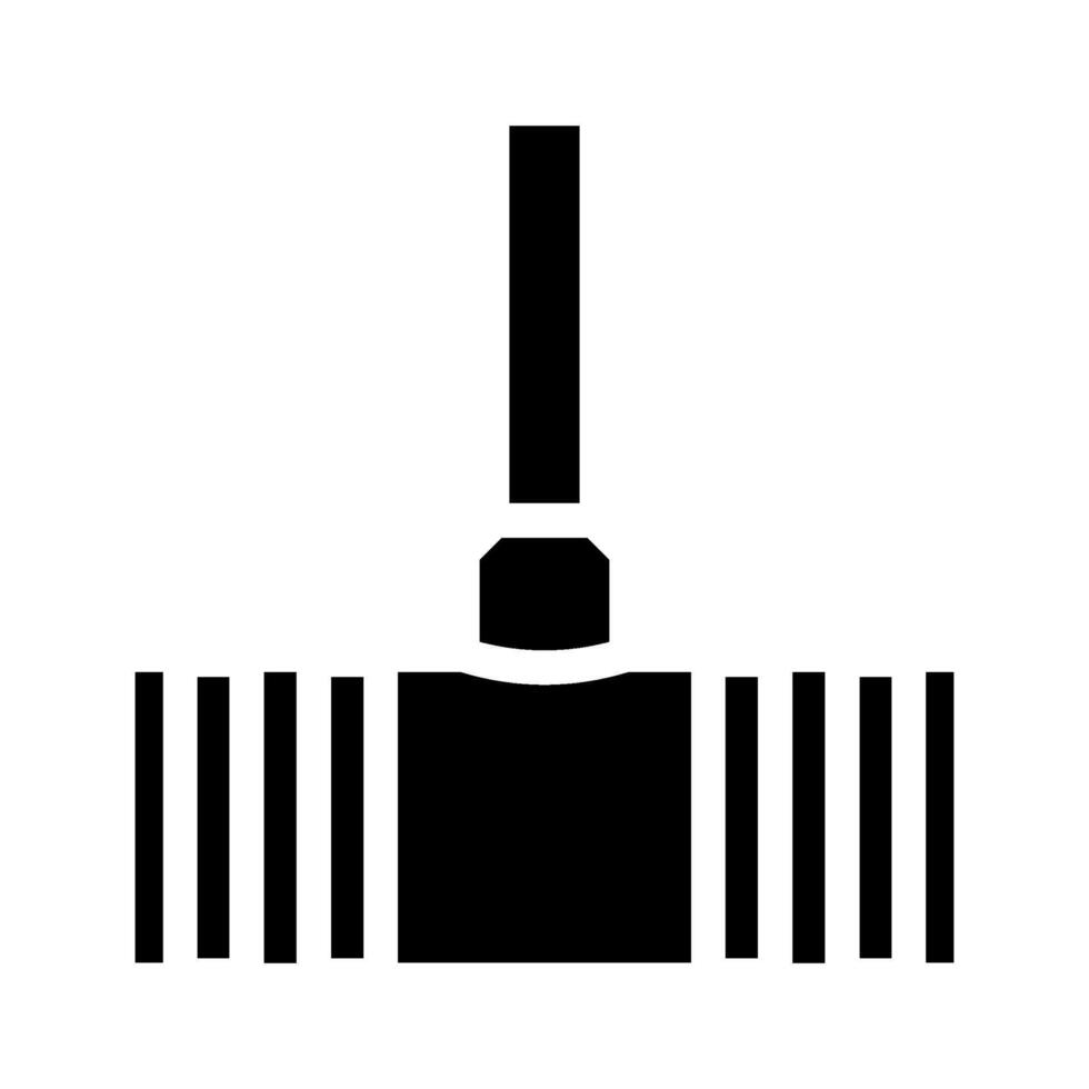 hamer croquet spel glyph icoon vector illustratie