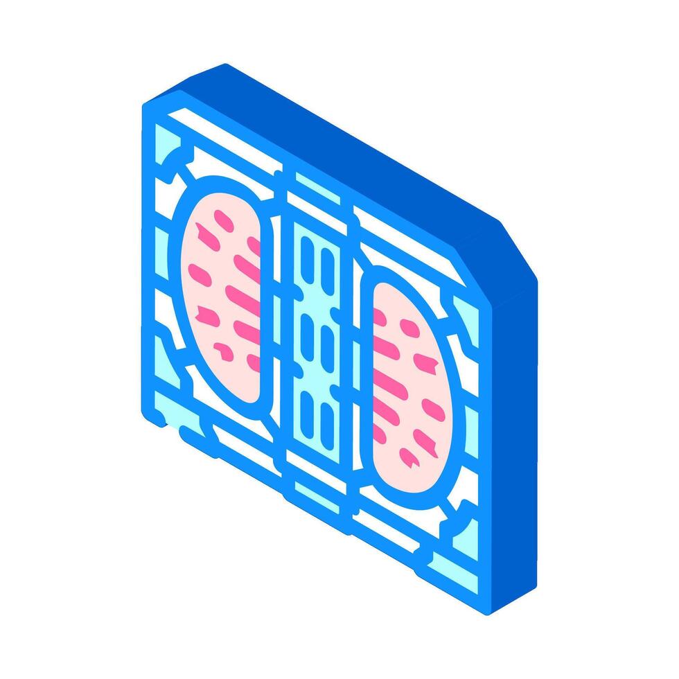 fusie experiment nucleair energie isometrische icoon vector illustratie