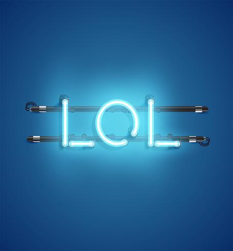 Neon realistisch woord voor reclame, vectorillustratie vector