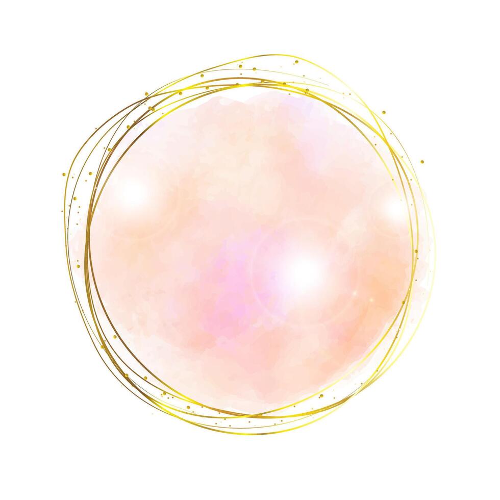 perzik vrouwelijk borstel cirkel fonkeling logo sjabloon vector