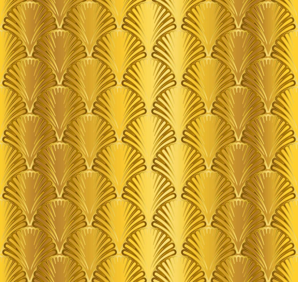 goud kunst deco naadloos herhaling patroon achtergrond vector