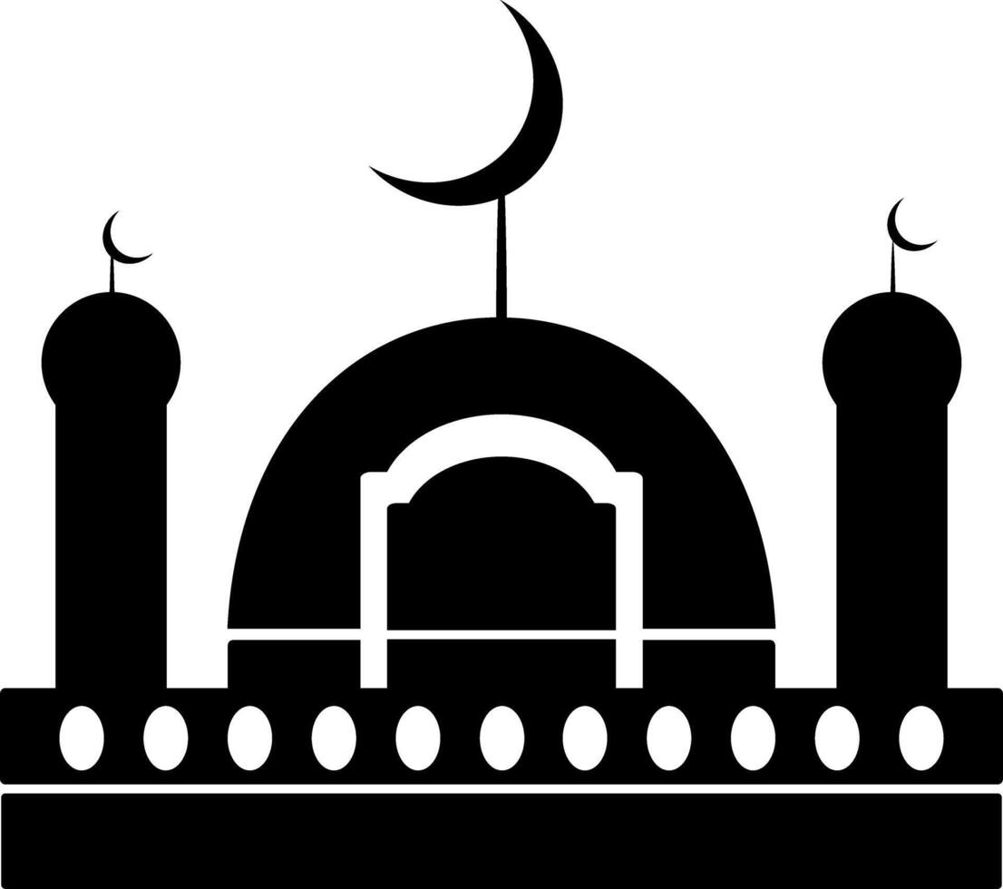 abstract illustratie van een moskee. silhouet van een moskee vector
